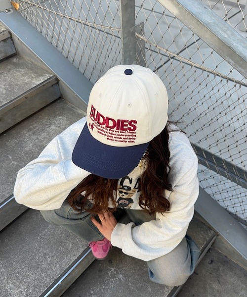 napinna maison（ナピナメゾン）の「【napinna maison×４sisters】ロゴ刺繍キャップ（キャップ・レディース・グリーン/ブラウン系/アイボリー系/ネイビー・FREE）」の5枚目の写真