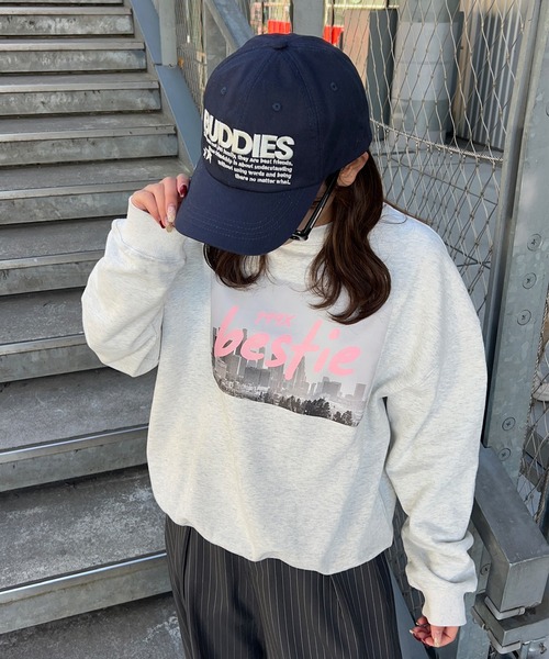 napinna maison（ナピナメゾン）の「【napinna maison×４sisters】ロゴ刺繍キャップ（キャップ・レディース・グリーン/ブラウン系/アイボリー系/ネイビー・FREE）」の11枚目の写真