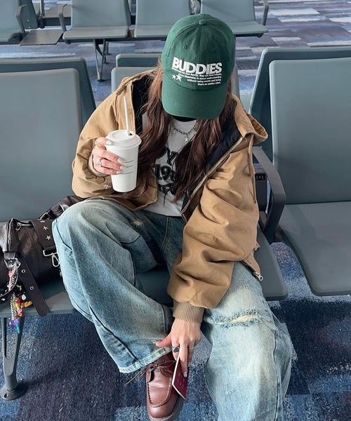 napinna maison（ナピナメゾン）の「【napinna maison×４sisters】ロゴ刺繍キャップ（キャップ・レディース・グリーン/ブラウン系/アイボリー系/ネイビー・FREE）」の13枚目の写真