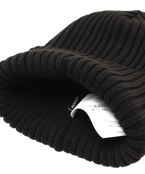 MOUSSY（マウジー）の「BASIC KNIT CAP（キャップ・レディース・ブラック・FREE）」の4枚目の写真