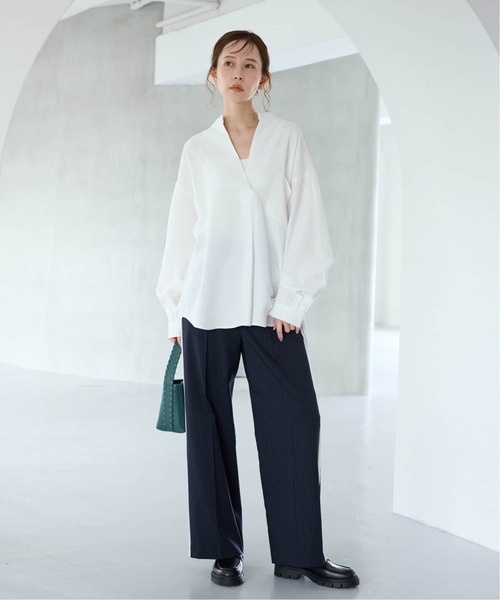 JOURNAL STANDARD(ジャーナルスタンダード)の「《追加》スタンドプルオーバー(シャツ/ブラウス・レディース・ホワイト/ピンク/ブラックミックス/ホワイト×ホワイト/ブラック系その他・FREE)」の8枚目の写真