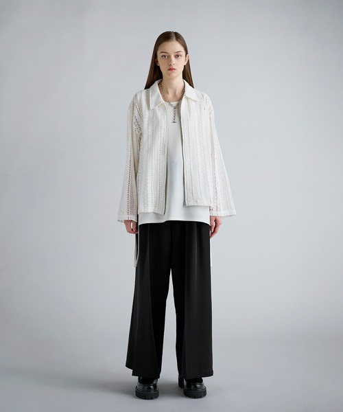 Yue ネイビー レースジャケット Lサイズ zzy4318b2219_l_a001.jpg
