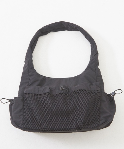 CUBE SUGAR（キューブシュガー）の「ナイロンメッシュポケットショルダーバッグ（ショルダーバッグ・レディース・グレー/ナチュラル/ブラック・M）」の19枚目の写真