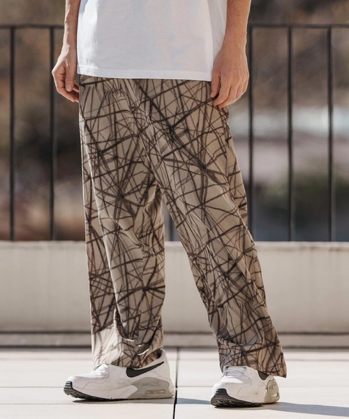 セール】mp13374-Radiation Pattern Wide Straight Pants ワイド