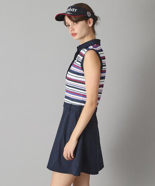 adabat（アダバット）の「【新レーベル ADABAT NAVY】吸水速乾/接触冷感 ボーダーコンビワンピース（ワンピース・レディース・ホワイト系3・42/40/38）」の4枚目の写真