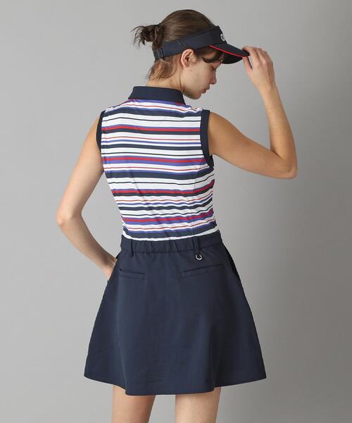 adabat（アダバット）の「【新レーベル ADABAT NAVY】吸水速乾/接触冷感 ボーダーコンビワンピース（ワンピース・レディース・ホワイト系3・42/40/38）」の5枚目の写真