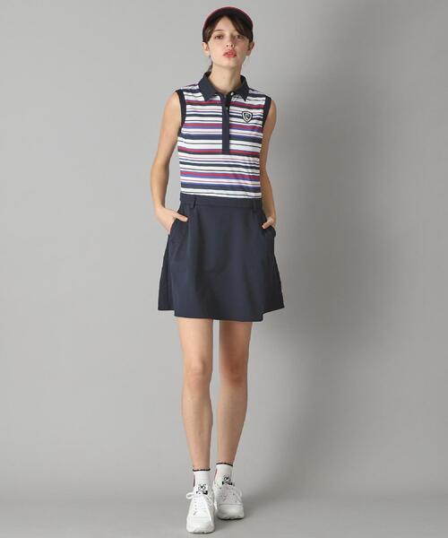 adabat（アダバット）の「【新レーベル ADABAT NAVY】吸水速乾/接触冷感 ボーダーコンビワンピース（ワンピース・レディース・ホワイト系3・42/40/38）」の6枚目の写真