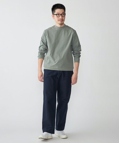 SHIPS（シップス）の「SHIPS: コットン ホッパー ライト クルー プルオーバー（Tシャツ/カットソー・メンズ・ライトグリーン/ネイビー/ホワイト・SMALL/MEDIUM/LARGE/X-LARGE）」の4枚目の写真