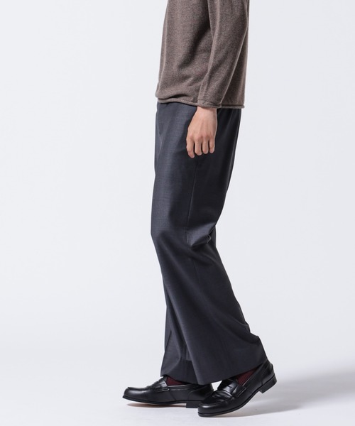 ASSEMBLANC｣シルクブレンドクリースワイドトラウザー