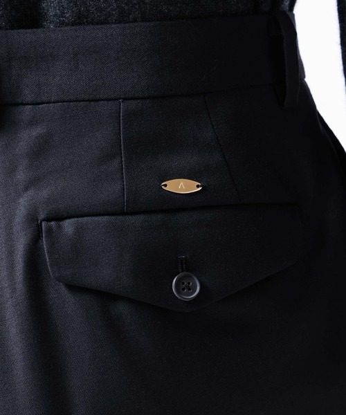 ASSEMBLANC｣シルクブレンドクリースワイドトラウザー