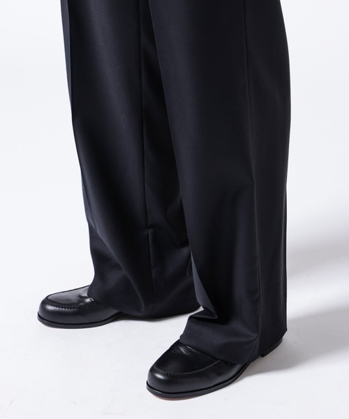 ASSEMBLANC｣シルクブレンドクリースワイドトラウザー