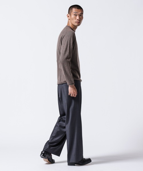 ASSEMBLANC｣シルクブレンドクリースワイドトラウザー