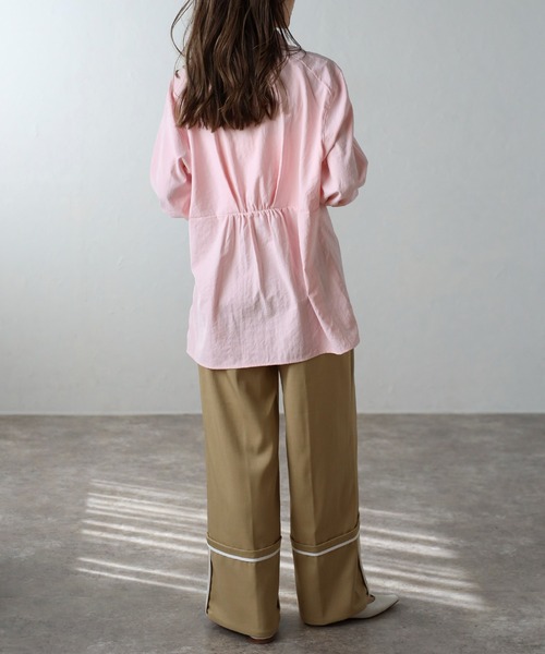 ピーチスキンバックギャザーシャツ（シャツ/ブラウス）｜Bonjour Sagan