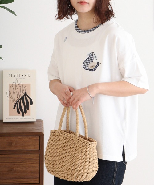 tシャツ EMAGO 洋なしパッチワーク刺繍プルオーバー レディース 楽天市場】洋なしパッチワーク刺繍プルオーバー emago