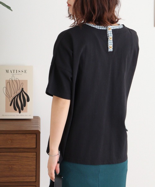 Emago(イマゴ)の「EMAGO 洋なしパッチワーク刺繍プルオーバー(Tシャツ/カットソー・レディース・ホワイト/パープル/ブラック・FREE)」の13枚目の写真