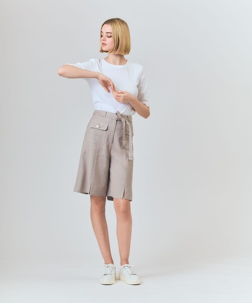 GRACE CLASS（グレースクラス）の「リネンデニムライクパンツ（デニムパンツ・レディース・ブラック/ベージュ・36/38）」の16枚目の写真