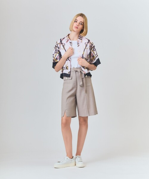 GRACE CLASS（グレースクラス）の「リネンデニムライクパンツ（デニムパンツ・レディース・ブラック/ベージュ・36/38）」の5枚目の写真