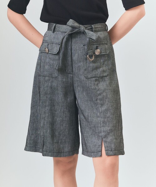 GRACE CLASS（グレースクラス）の「リネンデニムライクパンツ（デニムパンツ・レディース・ブラック/ベージュ・36/38）」の7枚目の写真