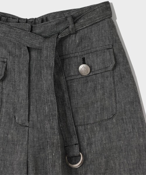 GRACE CLASS（グレースクラス）の「リネンデニムライクパンツ（デニムパンツ・レディース・ブラック/ベージュ・36/38）」の14枚目の写真