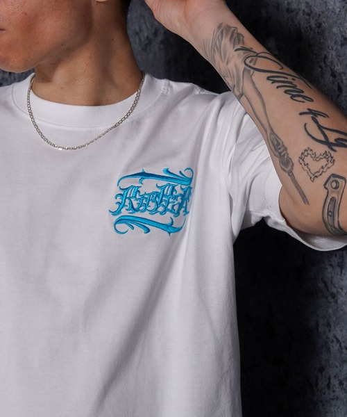 RIPPER（リッパー）の「【RIPPER】オールドスクリプト Tシャツ / Old Script Short Sleeve Tee（Tシャツ/カットソー・メンズ・ホワイト×ブルー/ホワイト×ブラック/ブラック×ホワイト/ブラック×ブルー・M/L/XL）」の19枚目の写真