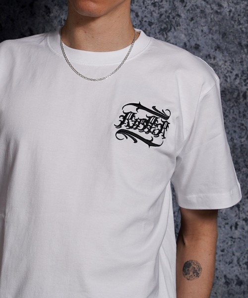 RIPPER（リッパー）の「【RIPPER】オールドスクリプト Tシャツ / Old Script Short Sleeve Tee（Tシャツ/カットソー・メンズ・ホワイト×ブルー/ホワイト×ブラック/ブラック×ホワイト/ブラック×ブルー・M/L/XL）」の12枚目の写真