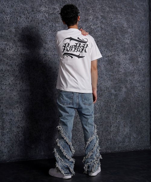 RIPPER（リッパー）の「【RIPPER】オールドスクリプト Tシャツ / Old Script Short Sleeve Tee（Tシャツ/カットソー・メンズ・ホワイト×ブルー/ホワイト×ブラック/ブラック×ホワイト/ブラック×ブルー・M/L/XL）」の9枚目の写真