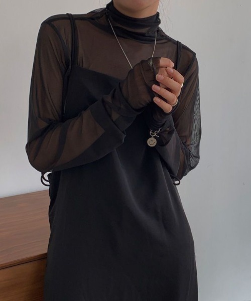 Vipoa(ヴィポア)の「ワンカラーシンプル シアートップス(Tシャツ/カットソー・レディース・ホワイト/ライトグリーン/ピンク/ブラック/ライトブルー・FREE)」の10枚目の写真