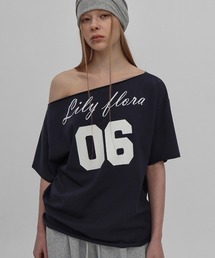 【韓国 BLACKUP】フェリティボートネックプリント長袖Tシャツ MADE] ペリッティ ボートネックプリント ロングスリーブTシャツ