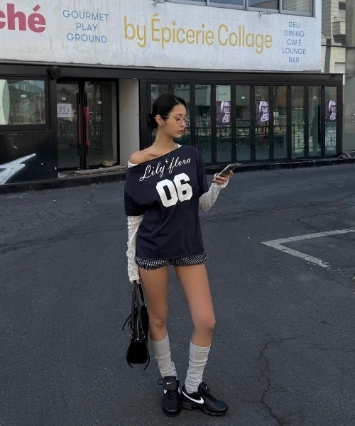 BLACKUP（ブラックアップ）の「[MADE] プリピーボートネックプリント半袖Tシャツ（Tシャツ/カットソー・レディース・ホワイト/チャコール/ネイビー・FREE）」の7枚目の写真