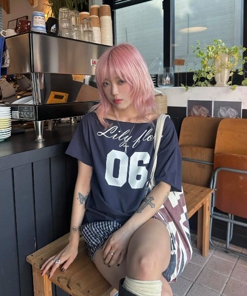 BLACKUP（ブラックアップ）の「[MADE] プリピーボートネックプリント半袖Tシャツ（Tシャツ/カットソー・レディース・ホワイト/チャコール/ネイビー・FREE）」の9枚目の写真