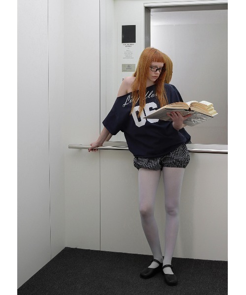 BLACKUP（ブラックアップ）の「[MADE] プリピーボートネックプリント半袖Tシャツ（Tシャツ/カットソー・レディース・ホワイト/チャコール/ネイビー・FREE）」の18枚目の写真