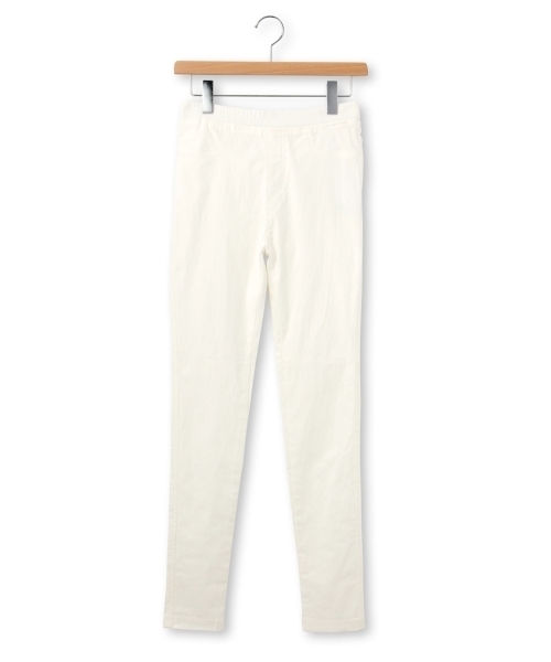 HusHusH（ハッシュアッシュ）の「ハイパーストレッチ裏起毛スキニーパンツ（その他パンツ・レディース・ベージュ/ネイビー/ブルー/ホワイト系1/ホワイト/ブラック・01/03/02/04）」の2枚目の写真