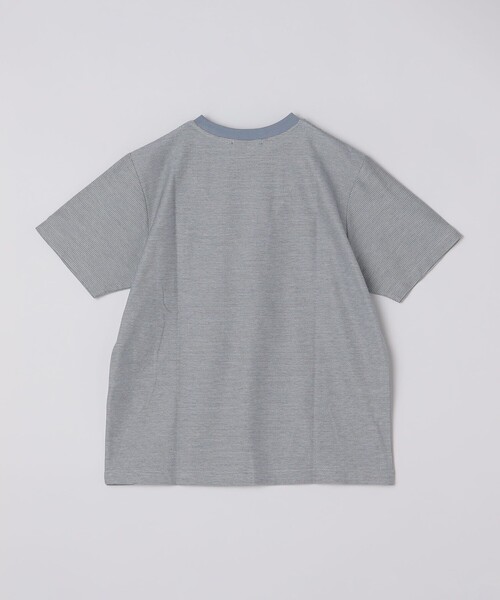 SHIPS(シップス)の「SHIPS: ジャカード マイクロ ボーダー Tシャツ(Tシャツ/カットソー・メンズ・グリーン/ネイビー/ライトグレー・SMALL/X-LARGE/LARGE/MEDIUM)」の9枚目の写真