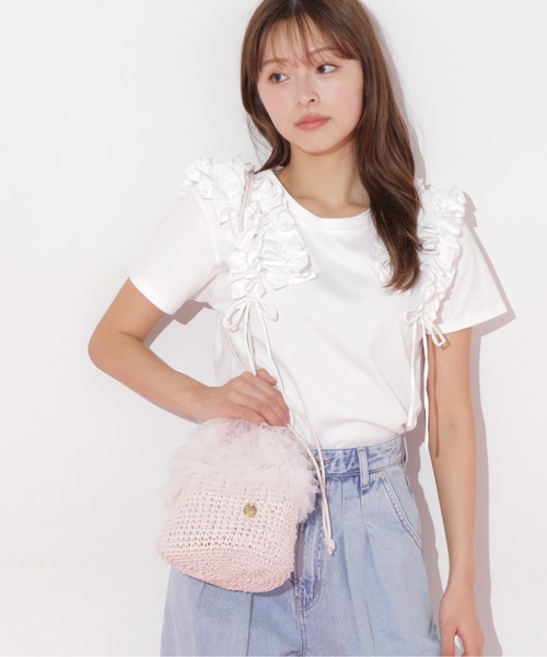【JILLSTUART】ジルスチュアート チュールペーパーポシェット セール】◇チュールペーパーポシェット（ショルダーバッグ