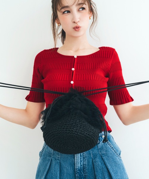 すぐ届く 可愛い【JILL by JILL】チュール ペーパー ポシェット セール】◇チュールペーパーポシェット（ショルダーバッグ