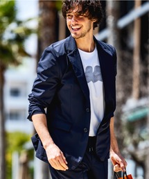 【コウイチ】MUTA MARINE ネイビー ジャケット muta marine（ムータ・マリン）の「UV撥水フーデッドジャケット