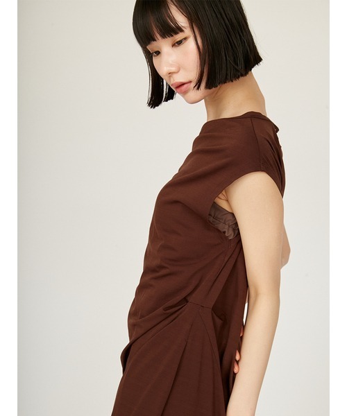 emmi（エミ）の「アシンメトリーカットワンピース（ワンピース・レディース・ブラック/ブラウン/イエロー・0/1）」の19枚目の写真