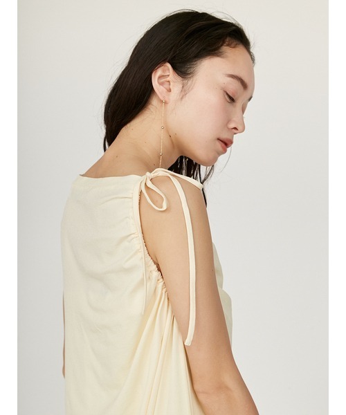 emmi（エミ）の「アシンメトリーカットワンピース（ワンピース・レディース・ブラック/ブラウン/イエロー・0/1）」の4枚目の写真