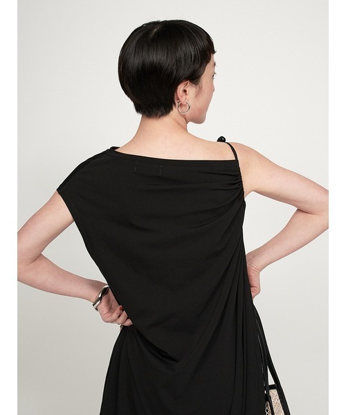 emmi（エミ）の「アシンメトリーカットワンピース（ワンピース・レディース・ブラック/ブラウン/イエロー・0/1）」の8枚目の写真