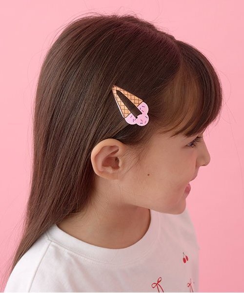 Lycee mine(リセマイン)の「アイスヘアクリップ2Pセット(バレッタ/ヘアクリップ・キッズ・イエロー/ピンク/ラベンダー/マジェンタ/オレンジ・F)」の1枚目の写真