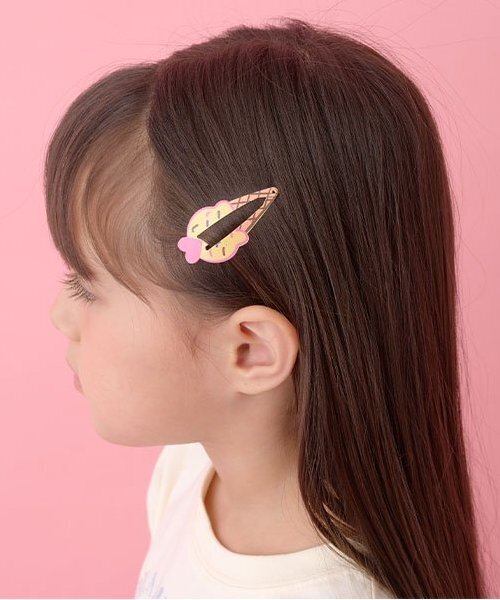Lycee mine(リセマイン)の「アイスヘアクリップ2Pセット(バレッタ/ヘアクリップ・キッズ・イエロー/ピンク/ラベンダー/マジェンタ/オレンジ・F)」の4枚目の写真