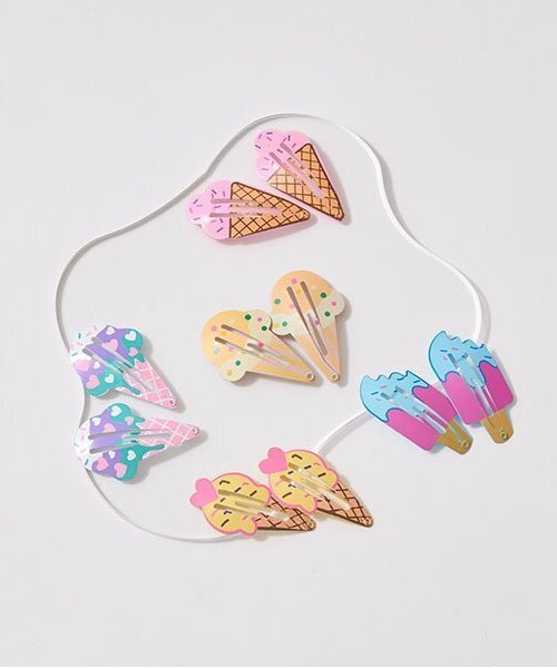 Lycee mine(リセマイン)の「アイスヘアクリップ2Pセット(バレッタ/ヘアクリップ・キッズ・イエロー/ピンク/ラベンダー/マジェンタ/オレンジ・F)」の6枚目の写真