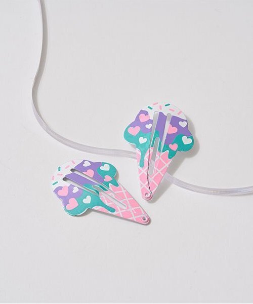 Lycee mine(リセマイン)の「アイスヘアクリップ2Pセット(バレッタ/ヘアクリップ・キッズ・イエロー/ピンク/ラベンダー/マジェンタ/オレンジ・F)」の10枚目の写真