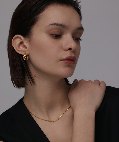 CENE（セネ）の「【CENE】セネ/トリプルウェブフープピアス(small)（ピアス（両耳用）・レディース・シルバー/ゴールド・FREE）」の7枚目の写真