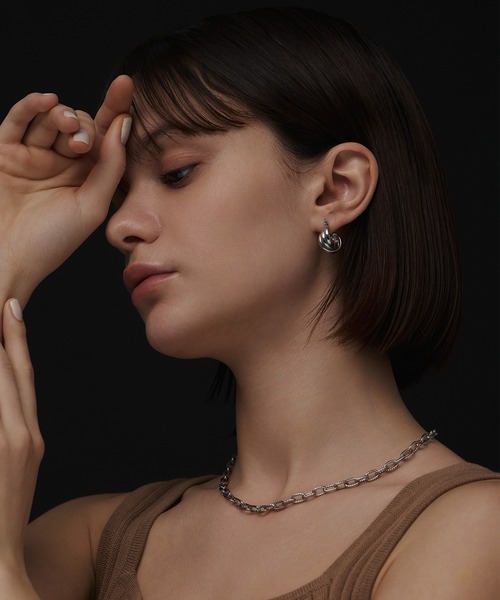 CENE（セネ）の「【CENE】セネ/トリプルウェブフープピアス(small)（ピアス（両耳用）・レディース・シルバー/ゴールド・FREE）」の17枚目の写真