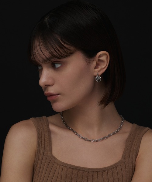 CENE（セネ）の「【CENE】セネ/トリプルウェブフープピアス(small)（ピアス（両耳用）・レディース・シルバー/ゴールド・FREE）」の18枚目の写真