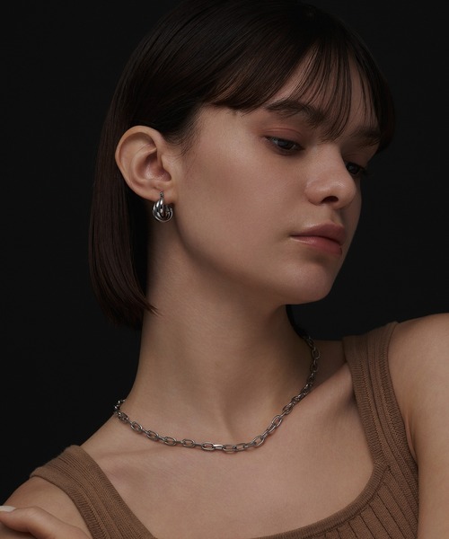 CENE（セネ）の「【CENE】セネ/トリプルウェブフープピアス(small)（ピアス（両耳用）・レディース・シルバー/ゴールド・FREE）」の19枚目の写真