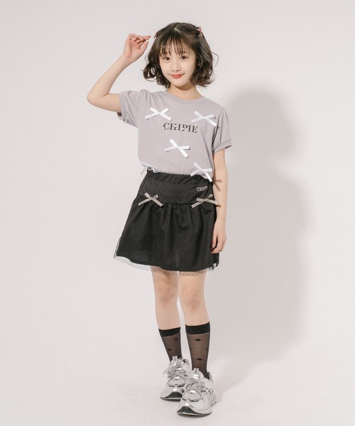 URBAN CHERRY（アーバンチェリー）の「【CHIPIE/シピ】チュールドッキングリボンミニスカート（スカート・キッズ・ピンク/ブラック/ブルー・110cm/120cm/140cm/150cm/130cm）」の19枚目の写真