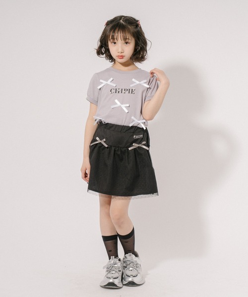 URBAN CHERRY（アーバンチェリー）の「【CHIPIE/シピ】チュールドッキングリボンミニスカート（スカート・キッズ・ピンク/ブラック/ブルー・110cm/120cm/140cm/150cm/130cm）」の20枚目の写真