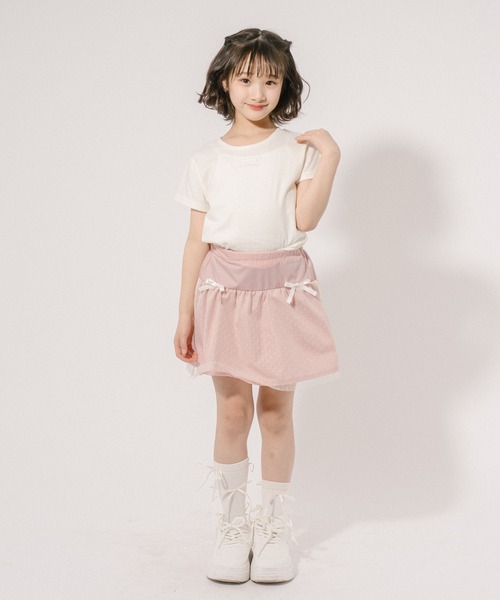 URBAN CHERRY（アーバンチェリー）の「【CHIPIE/シピ】チュールドッキングリボンミニスカート（スカート・キッズ・ピンク/ブラック/ブルー・110cm/120cm/140cm/150cm/130cm）」の11枚目の写真